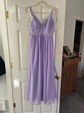 Azazie Lavender Spaghetti-Strap Maxi Dress